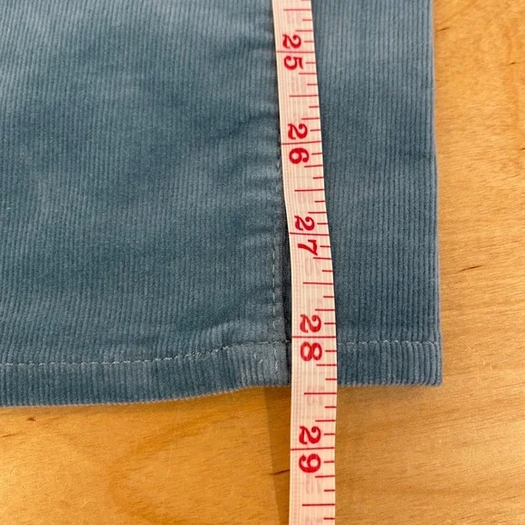 Talbots 16P Corduroy Straight Leg Pants Teal Blue Denim Petite Women - Picture 8 of 8